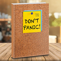 Бизнес-блокнот А5+  96 л. Dont panic, линия