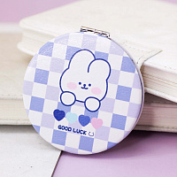 Зеркало косметическое "Good luck hare", purple