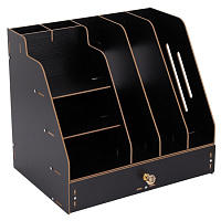 Подставка настольная deVENTE "WoodFort", 32,6x23,9x29,1 см, МДФ, черный