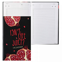 Ежедневник А5 128л Bruno Visconti "JUICY LIFE. Гранат" недатированный, 7БЦ