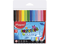 Фломастеры 12 цветов Maped "Color peps Ocean" 