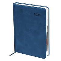 Ежедневник А5 176л. 2025г, BG "Vesper Index. Blue", кожзам, синий, вырубной блок