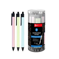 Ручка шариковая автоматическая "Пастель", синяя, 0,7мм, ассорти