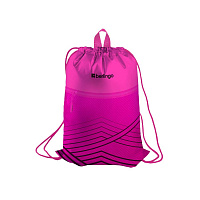 Сумка для обуви Berlingo "Pink geometry", 1 отделение, светоотражающая лента, карман на молнии