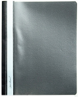Скоросшиватель пластиковый ОФИСКЛАСС с перфорацией, 160 мкм, черный 