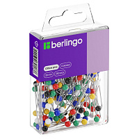 Булавки цветные Berlingo 28 мм, 250 шт, блистер  