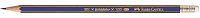 Карандаш чернографитный Faber-Castell "GOLDFABER 1222" НВ с ластиком