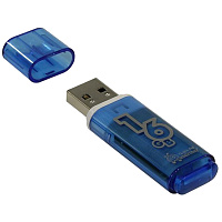 Флэш-драйв Smart Buy Glossy, 16GB, синий