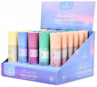 Текстовыделитель LOREX Mark it PASTEL CLOUDS, дисплей 30шт, 5 цв.