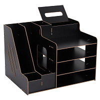 Подставка настольная deVENTE "Mega", 37x28,1x27 см, МДФ, черный