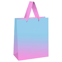 Пакет подарочный 11 х14 х 6,5 см "Duotone. Light blue-Pink gradient"