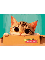 Альбом для рисования 32 л склейка Котик в коробке