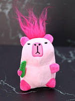Брелок мягкий  "Сapybara rocks"pink