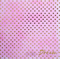 Бумага для скрапбукинга с фольгированием «Мечтай», 20 × 20 см, 250 г/м