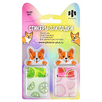 Закладки самоклеящиеся  "Корги", 25х25мм, 40л
