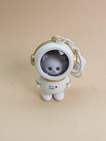 Брелок с подсветкой "Space adentures kitty", white