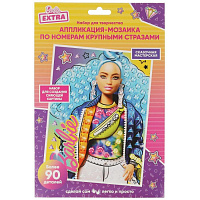 Аппликация крупными стразами "Барби", 17х23 см