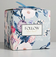 Коробка подарочная складная «Follow», 18×18×18 см
