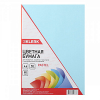 Бумага KLERK A4  80гр/м. 50л PASTEL голубой