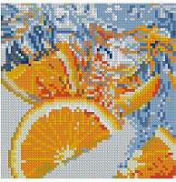 Мозаика алмазная "Сочные апельсины", 20х20, част.запол, без подрамника