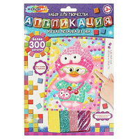 Аппликация мягкая мозаика "Уточка", 17х23 см