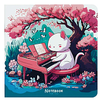 Книжка записная 170х170 мм 40 л Cats symphonie, без линовки
