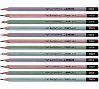 Карандаш чернографитный ACMELIAE, HB, круглый, перламутровый, ассорти