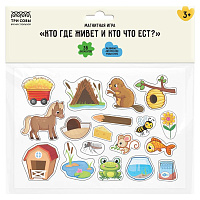 Игра развивающая на магнитах "Кто где живет и кто что ест?", 36 эл.