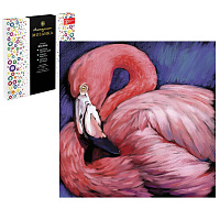 Мозаика алмазная "Розовый фламинго", 30х30 см