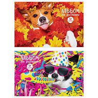 Альбом для рисования 12 л Питомцы. Funny dogs, обложка-офсет