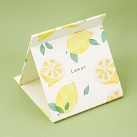 Зеркало косметическое Cake  Lemon, yellow 18,5х16,5 см