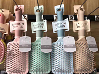 Расческа "Fashion combs", прямоугольная,  ассорти