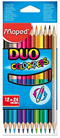 Карандаши 24 цвета Maped "Color peps" двухсторонние