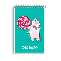 Блокнот А7 40 л гребень, Сладость