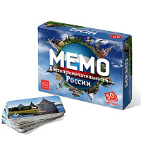 Игра настольная  "Мемо. Достопримечательности России" 50 карточек 