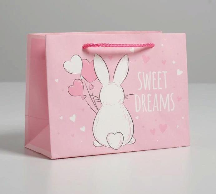 Пакет подарочный 14,5×19,5×8,5 см «Sweet dreams», горизонтальный