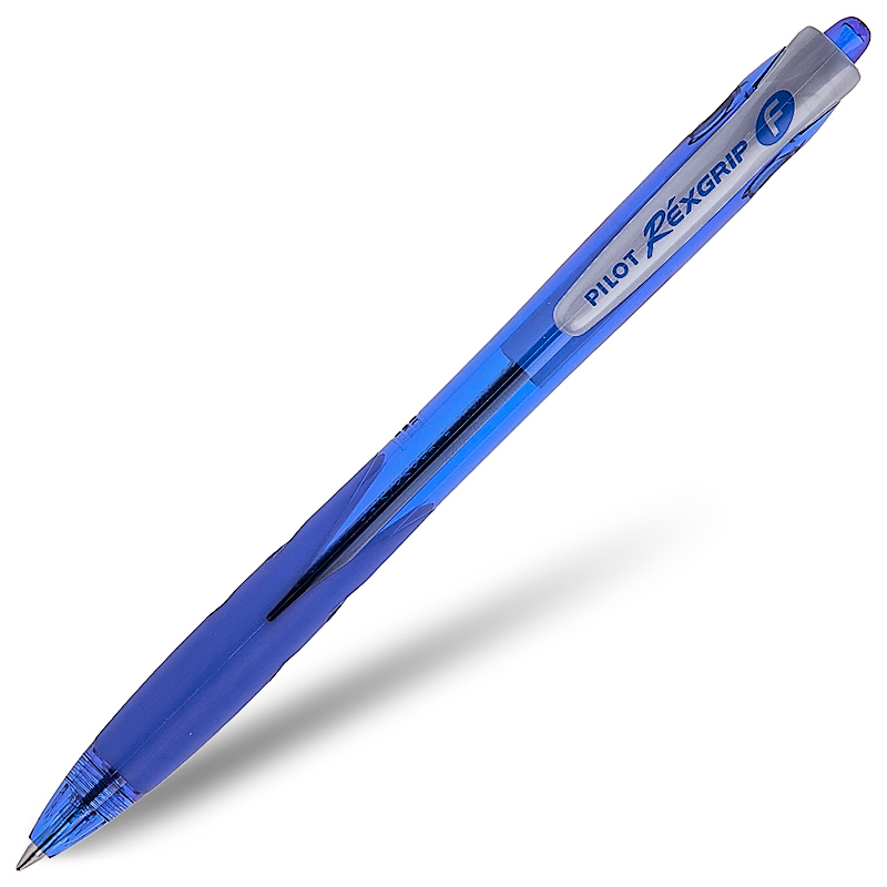 Ручка шариковая автоматическая PILOT "RexGrip" 0,7 мм, грип, синяя