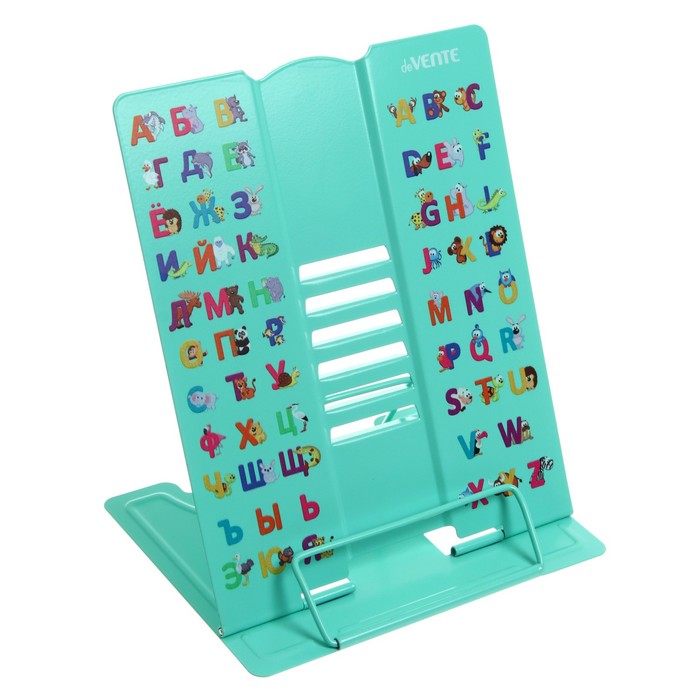 Подставка для книг deVENTE "Alphabet", металлическая, бирюзовая, 21х27 см