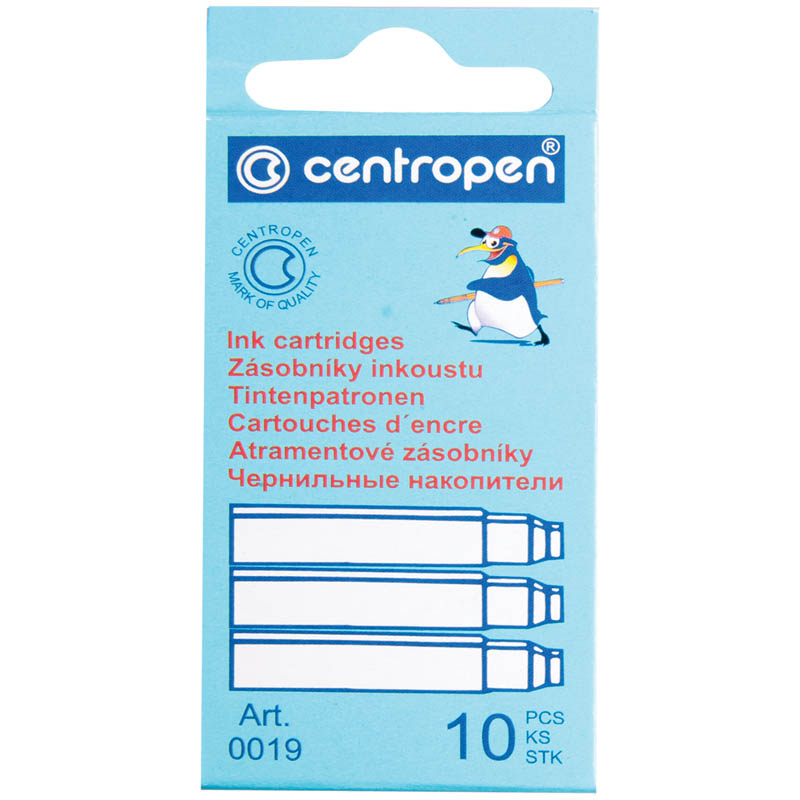 Картридж для перьевой ручки Centropen синий (упаковка 10шт, цена за 1шт)