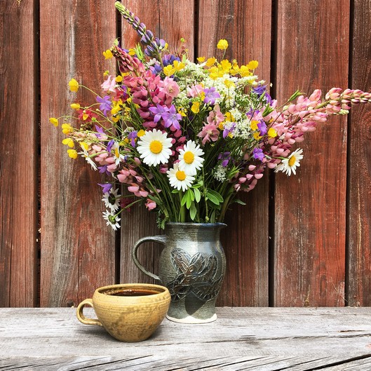 Картина по номерам «Полевые цветы и кружечка кофе», 30х40 см