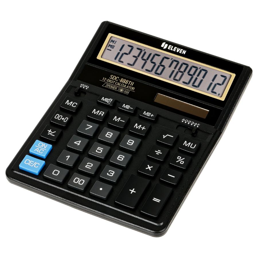 Калькулятор "Eleven SDC-888TII" 12 разрядный, настольный, черный