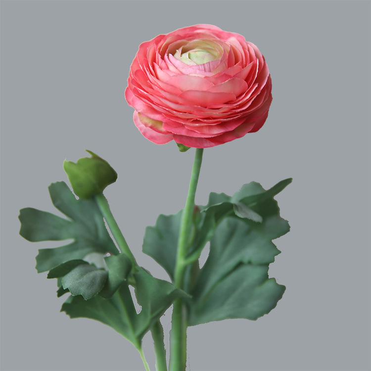 Ветка искусственных цветов "Ранункулюс", розовая, 52 см