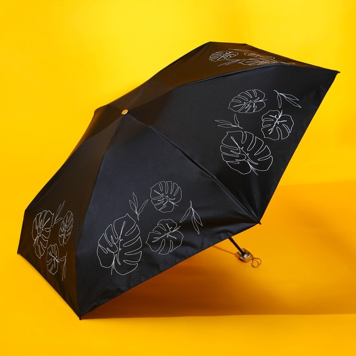 Зонт механический "Тропические листья"