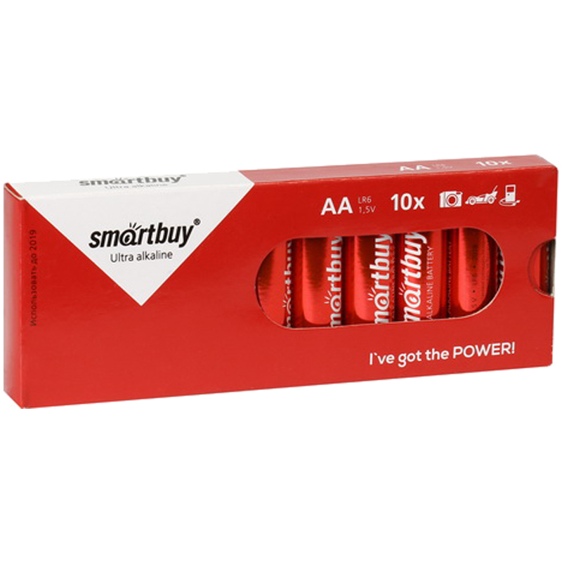 Батарейка SmartBuy AA (LR06) 10 картон.уп., цена за 1шт