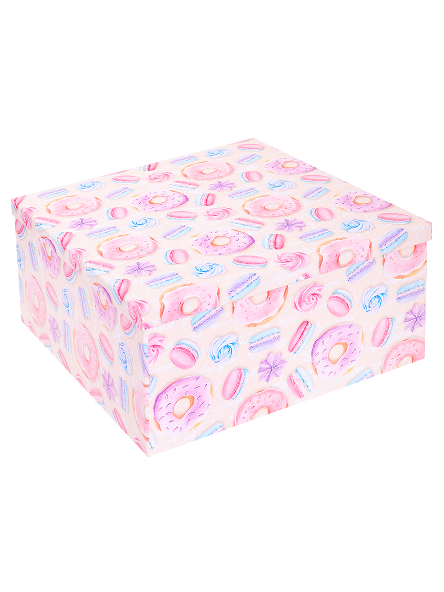 Подарочная коробка "Пончики" 21,5х21,5х11 см