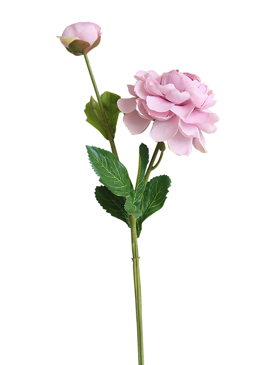 Искусственный цветок "Сиреневый пион" (искусственный шелк, полиэтилен). 36х9х9 см