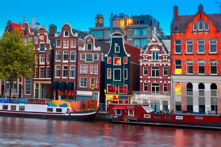 Картина по номерам "Цветные дома в Амстердаме" 22х30 см