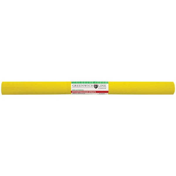 Цветная бумага креповая Greenwich Line, 50х250см, 32г/м2, желтая