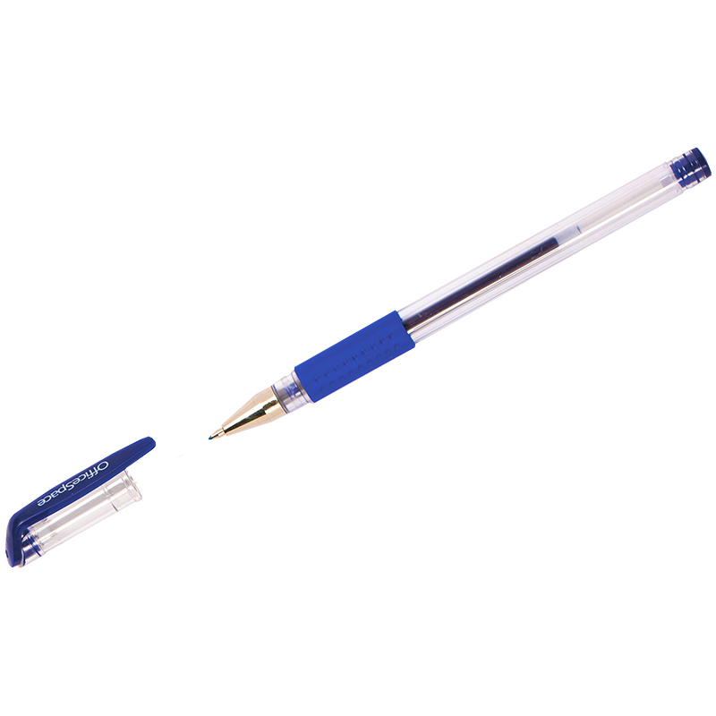 Ручка гелевая OfficeSpace 0,5мм, грип, синяя