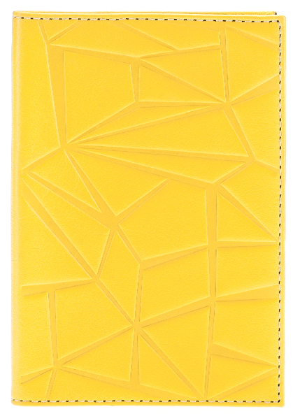 Обложка для паспорта "Geometry" кожа, желтая